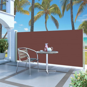 Side Awning Brown Steel frame, 100% polyester fabric wi...