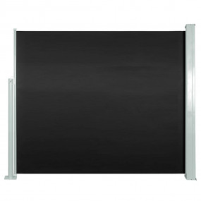 Side Awning Black Steel frame, 100% polyester with PU c...