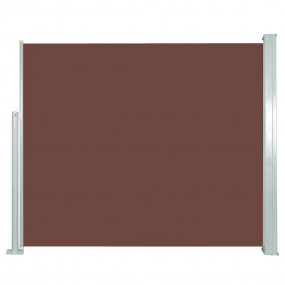 Side Awning Brown Steel frame, 100% polyester with PU c...