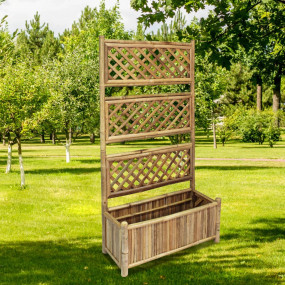Garden Raised Bed Natural Bamboo 27.6 x 11.8 x 53.1 in