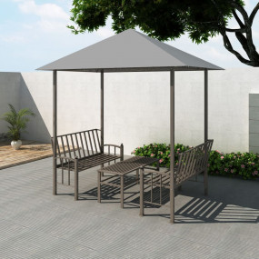 Garden Pavilion Anthracite Polyester Medium to Large