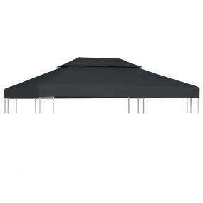 Gazebo Top Cover Anthracite Polyester with PVC coating