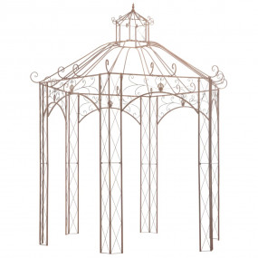 Pavilion Antique brown Wrought iron 9.8ft Decorative In...