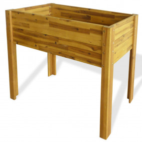 Garden Raised Bed Natural Solid acacia wood Medium Dura...