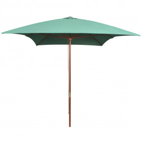 Garden Parasol Green Polyester, Hardwood 78.7x118.1 in