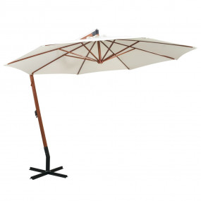 Garden Parasol White Polyester fabric 11.5 ft diameter