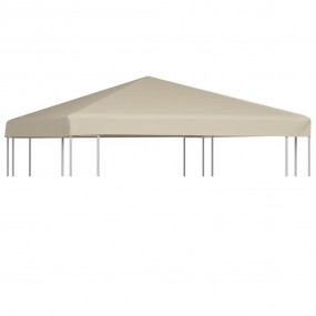 Gazebo Top Cover Beige Polyester with PVC coating 9.8 x...