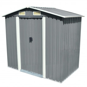 Garden Shed Gray Galvanized Steel Large Garden Shed Rec...