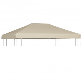 Gazebo Top Cover Beige Polyester with PVC coating 157.5...