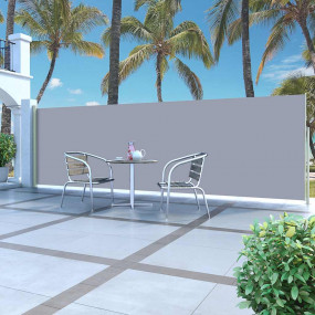 Side Awning Grey Steel frame, 100% polyester fabric wit...