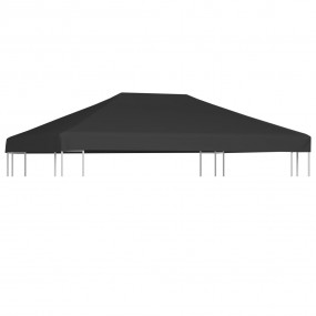 Gazebo Top Cover Grey Polyester with PVC coating 13.1 x...