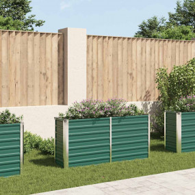 Raised Bed Green Galvanized Steel 63.0 x 15.7 x 30.3 in
