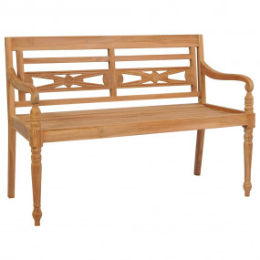Bench Brown Teak wood 47.2 in length Durable Garden Ben...