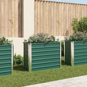 Raised Bed Green Galvanized Steel 39.4 x 15.7 x 30.3 in