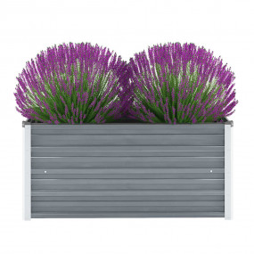 Raised Bed Gray Galvanized steel 39.4 x 15.7 x 17.7 in ...