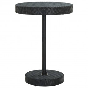 Garden Table Black PE Rattan Lightweight Garden Table R...