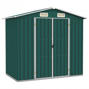 Garden Shed Green Galvanized steel 80.7x50.8x72.0 in Du...