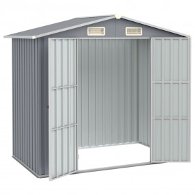 Garden Shed Grey Galvanized Steel Large Garden Shed Rec...