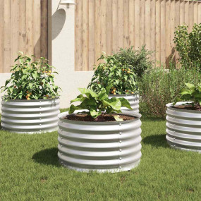 Garden Raised Bed Silver Galvanized Steel