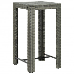 Bar Table Grey PE rattan, powder-coated steel Counter h...