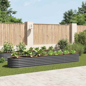 Garden Raised Bed Grey Galvanized Steel Extra Large Stu...