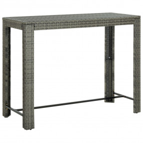 Bar Table Grey PE rattan 55.3 x 23.8 x 43.5 in Durable