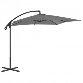 Cantilever Garden Parasol Anthracite Steel Large Foldab...
