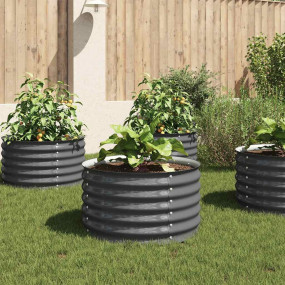 Garden Raised Bed Grey Galvanized steel Medium Durable