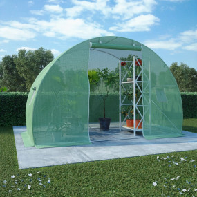 Greenhouse Green PE mesh fabric, Galvanized Steel 48.4 ...