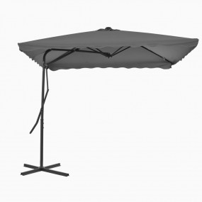 Garden Parasol Anthracite Polyester fabric and steel po...