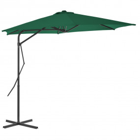 Garden Parasol Green Polyester and steel Large Rotatabl...