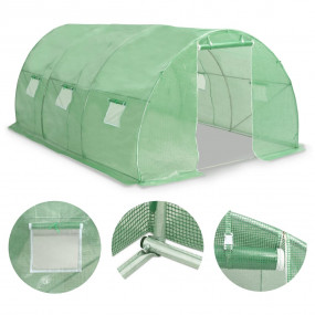 Greenhouse Green Polyethylene mesh fabric and galvanize...