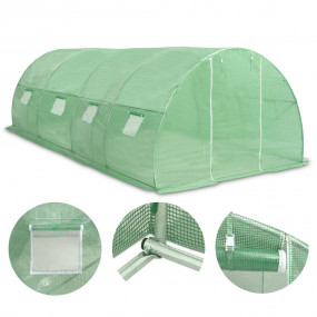 Greenhouse Green PE (polyethylene) mesh fabric, Galvani...