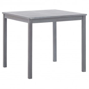 Dining Table Grey Solid Acacia wood 31.5x31.5x29.1in Du...