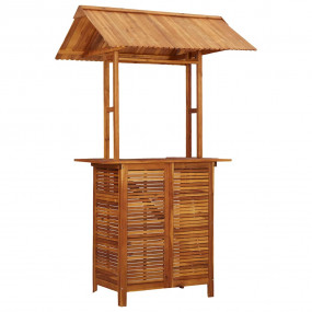 Bar Table Natural wood Solid acacia wood High Table Dur...
