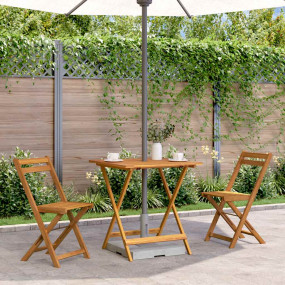 Garden Table Natural wood Solid acacia wood 27.6 x 27.6...