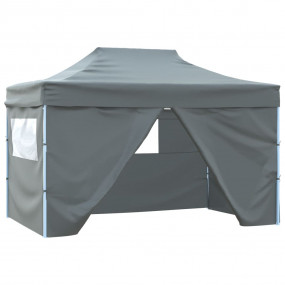 Party Tent Anthracite Oxford Fabric 9.8x14.8 ft Foldabl...