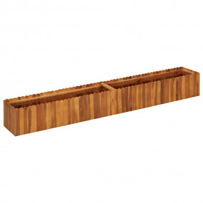 Raised Bed Natural wood Solid Acacia wood 78.7 in long ...