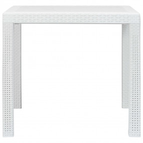 Garden Table White Plastic 31.1 in x 31.1 in Lightweigh...