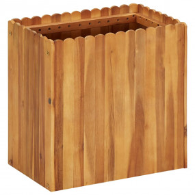 Raised Bed Natural wood color Solid acacia wood 19.7x11...