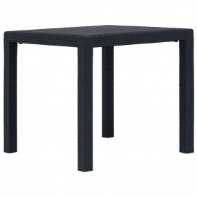 Garden Table Anthracite Plastic 31.1x31.1x28.3 in Styli...