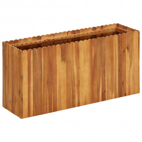 Raised Bed Natural wood color Solid acacia wood 39.4x11...