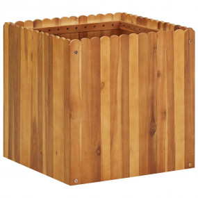 Raised Bed Natural wood color Solid acacia wood 19.7 in...