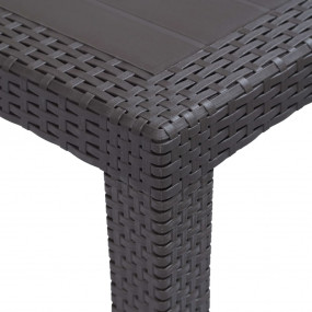 Garden Table Brown Plastic 59.1 x 35.4 x 28.3 in Durabl...