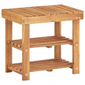 Shoe Rack Natural wood color Solid acacia wood Compact ...