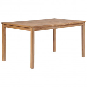 Dining Table Natural Solid Teak Wood 59.1 x 35.4 x 30.3...