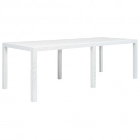 Garden Table White Plastic Large Lightweight Garden Tab...
