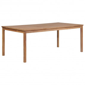 Dining Table Natural Solid Teak Wood 78.7x39.4x30.3 in