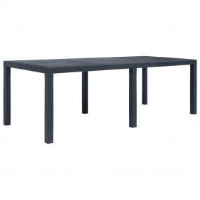 Garden Table Anthracite Plastic Large Durable Garden Ta...