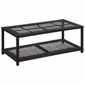 Shoe Bench Black Poly rattan, metal Medium Shoe Bench